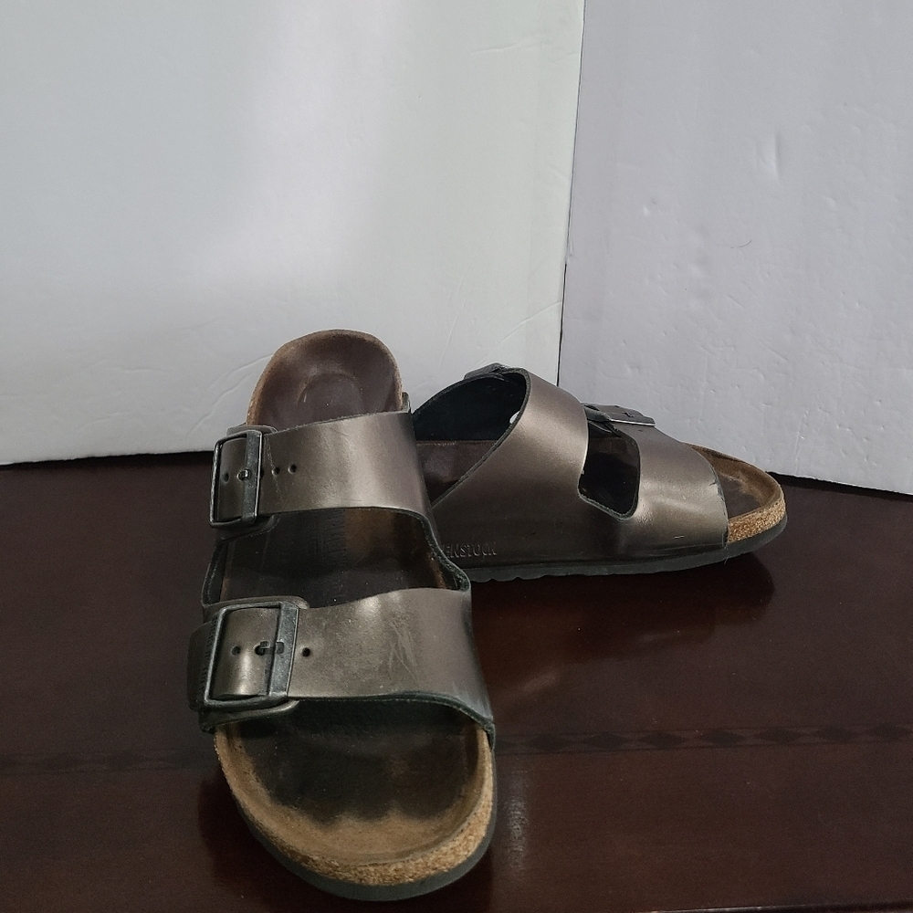 Birkenstock Metallic Comfort Slides Sandals Sz.39